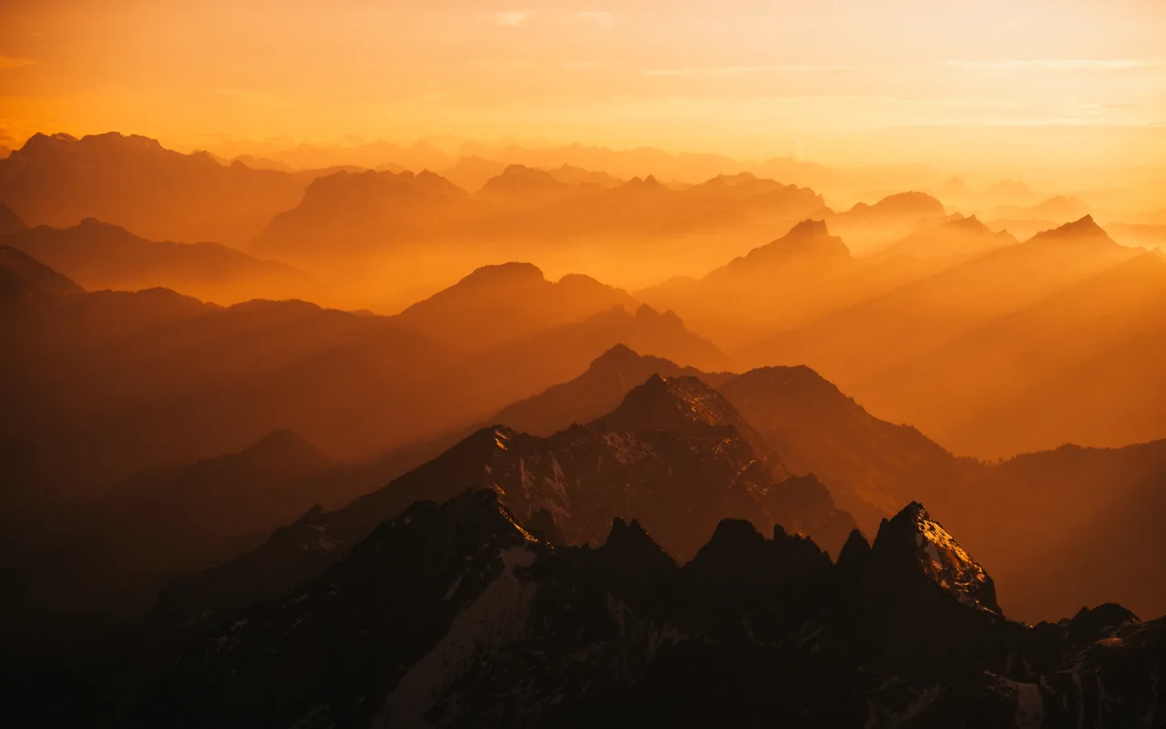Bergketten, Landschaftsfotografie Schweiz von Thomas Leuthard