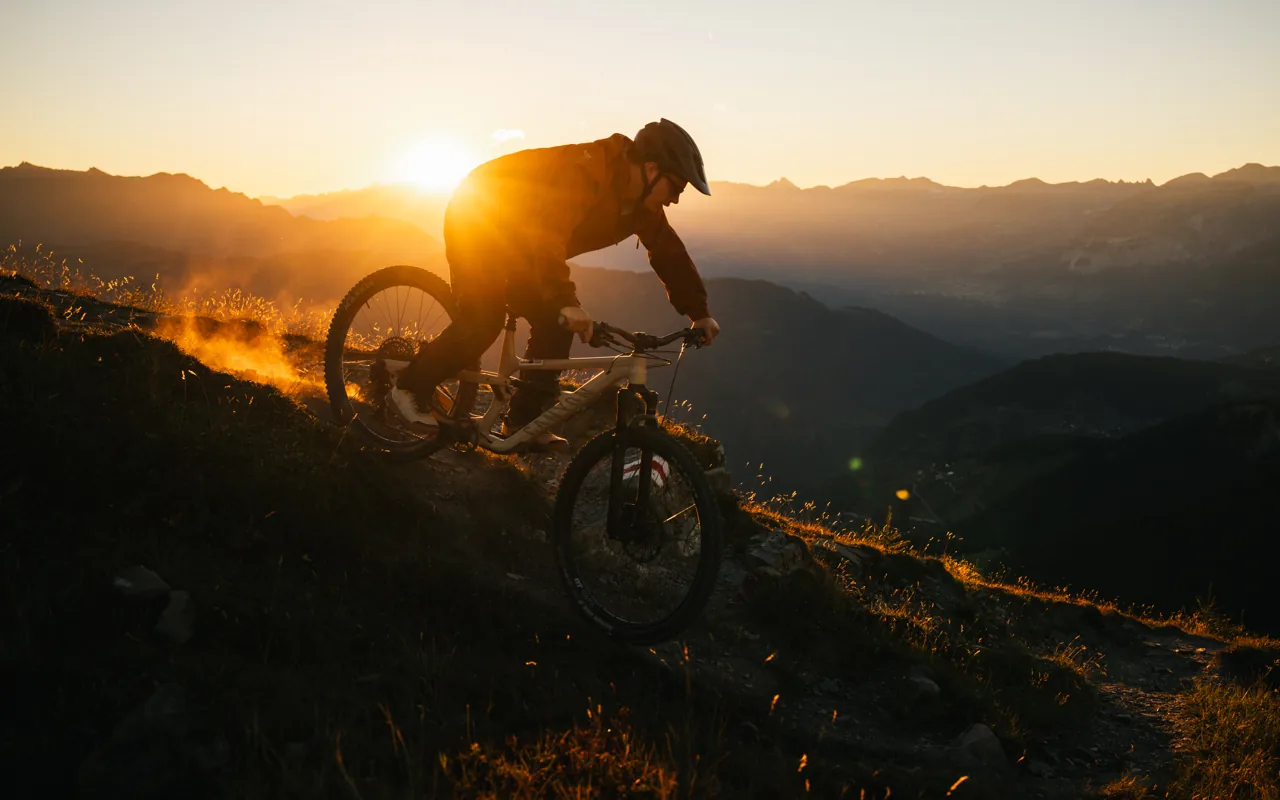 Bike-Shooting im Sonnenuntergang
